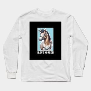 Horse Lover Art Long Sleeve T-Shirt